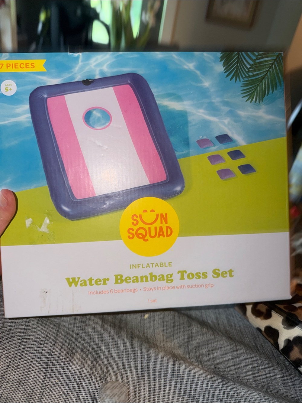 Sun Squad Inflatable Water Beanbag 7 piece Toss Set - NIB